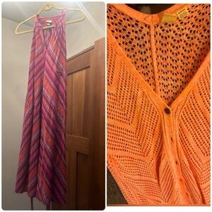 3/$15 2 pc dress size small w/Roxy brand shortsleeve cardigan new maybe